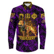 AmericansPower Clothing - (Custom) Omega Psi Phi Dog Long Sleeve Button Shirt A7 | AmericansPower