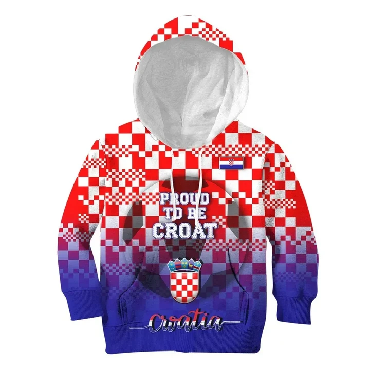 Croatia Hoodie Kid - Proud To Be Croat A30