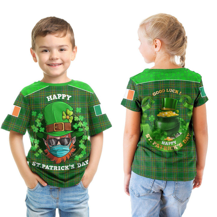 Ireland T-shirt Kid, Leprechaun Face Irish St Patrick's Day | Americans Power