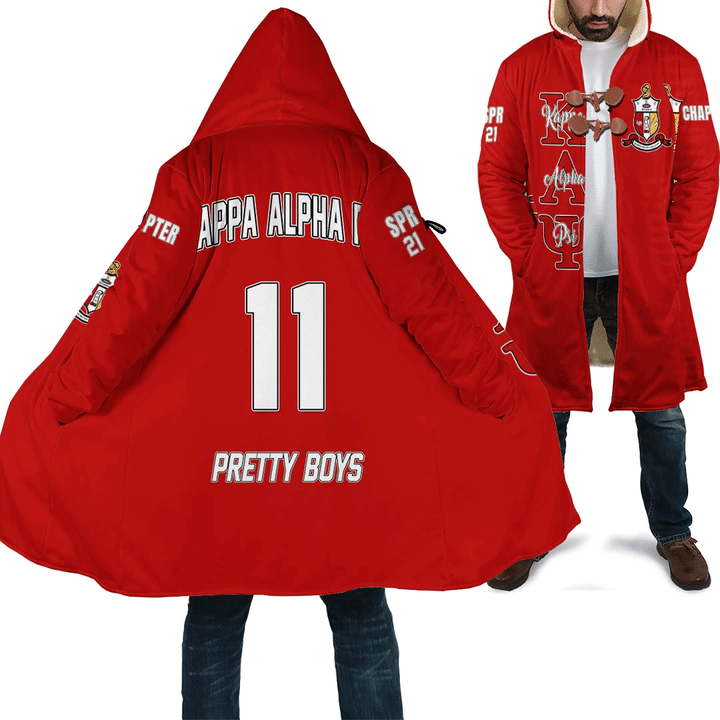 Kappa Alpha Psi (Red) Hooded Coat |Africazone.store