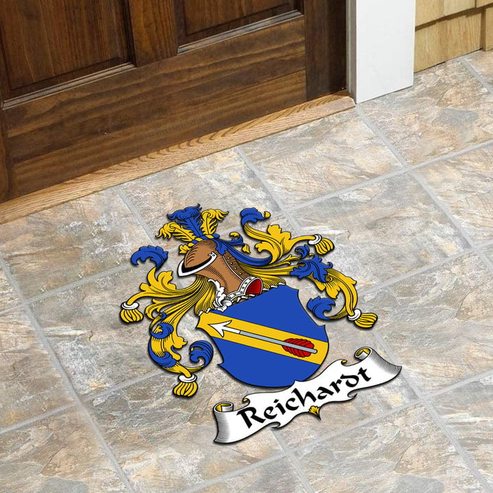 AmericansPower Germany Doormat - Reichardt German Family Crest Custom Shape Rubber Doormat A7 | AmericansPower