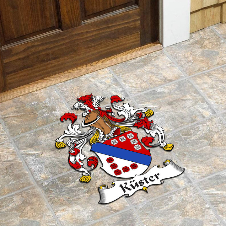 AmericansPower Germany Doormat - Kuster German Family Crest Custom Shape Rubber Doormat A7 | AmericansPower