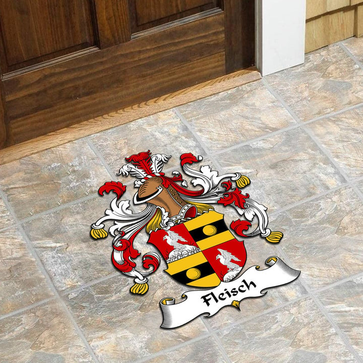AmericansPower Germany Doormat - Fleisch German Family Crest Custom Shape Rubber Doormat A7 | AmericansPower