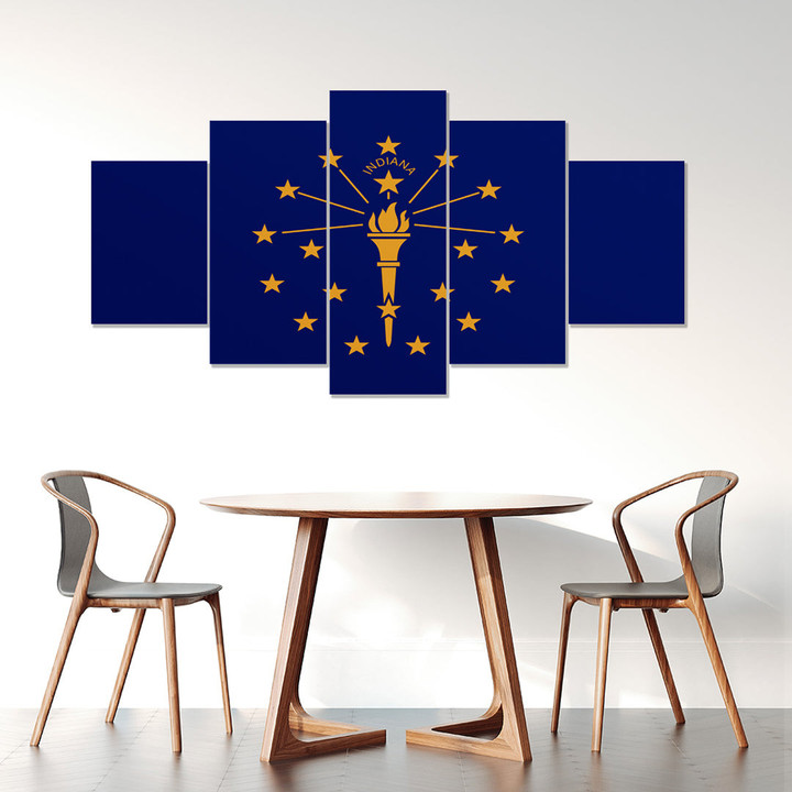 AmericansPower Canvas Wall Art - Flag Of Indiana Car Seat Covers A7 | AmericansPower