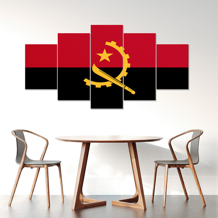 AmericansPower Canvas Wall Art - Flag of Angola Car Seat Covers A7 | AmericansPower