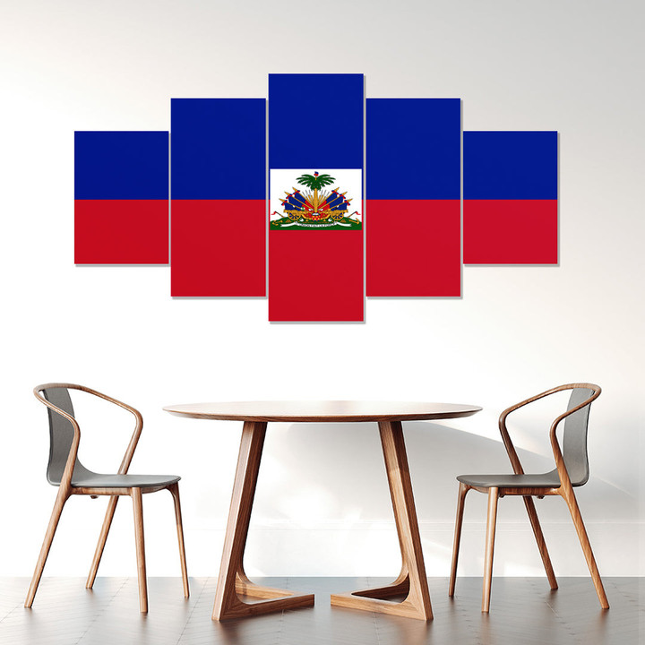 AmericansPower Canvas Wall Art - Flag of Haiti Car Seat Covers A7 | AmericansPower