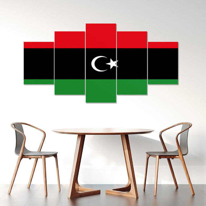 AmericansPower Canvas Wall Art - Flag of Libya Car Seat Covers A7 | AmericansPower