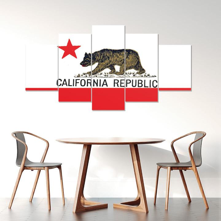 AmericansPower Canvas Wall Art - Flag Of California 1909 Car Seat Covers A7 | AmericansPower