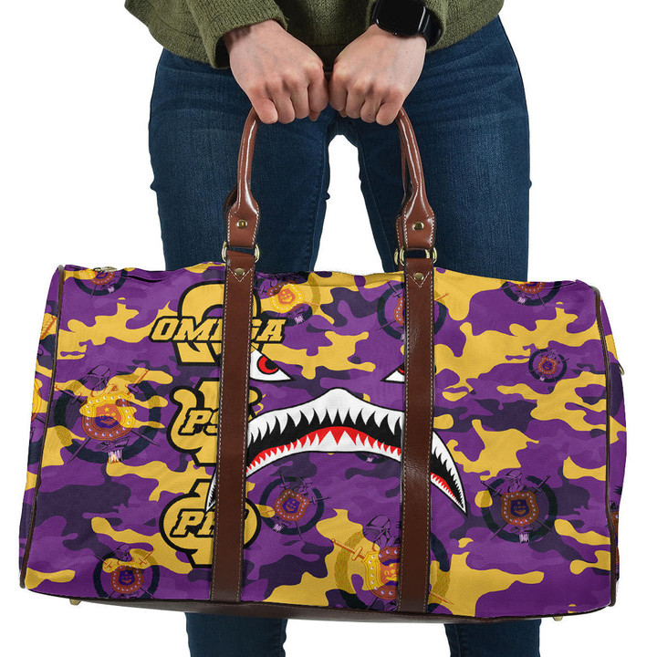 AmericansPower Bag - Omega Psi Phi Full Camo Shark Travel Bag | AmericansPower
