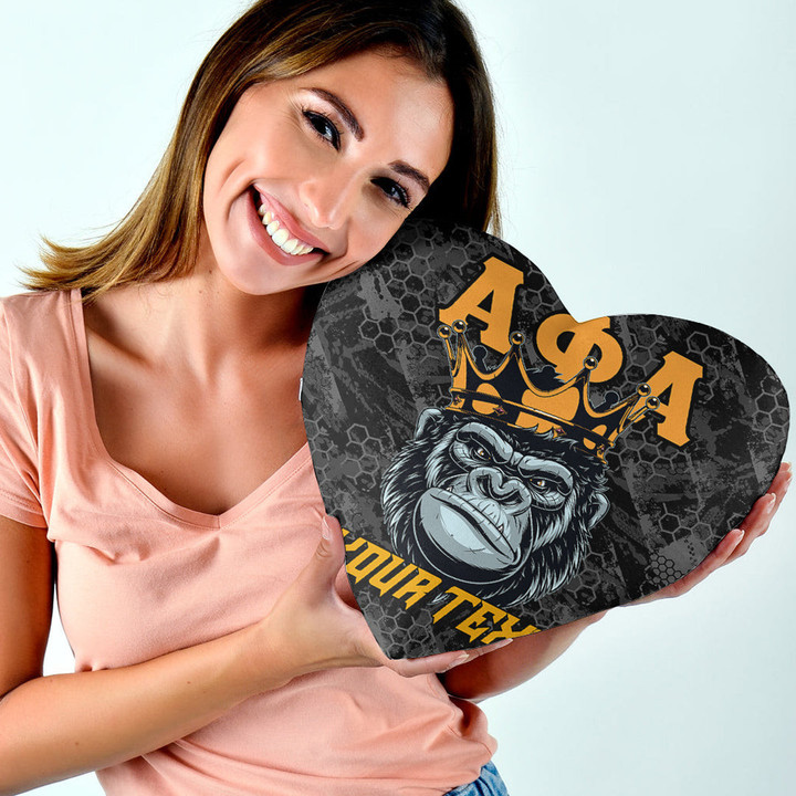 AmericansPower Heart Shaped Pillow - (Custom) Alpha Phi Alpha Ape Heart Shaped Pillow | AmericansPower
