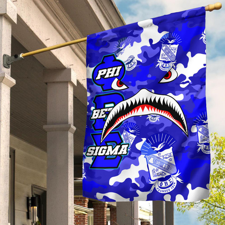 AmericansPower Flag - Phi Beta Sigma Full Camo Shark Flag | AmericansPower
