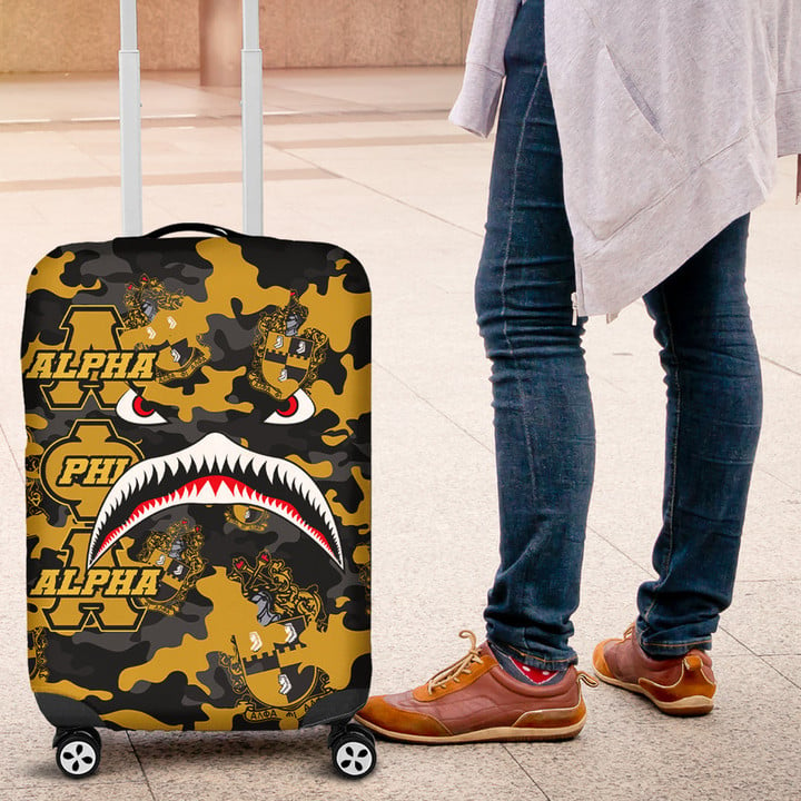 AmericansPower Luggage Covers - Alpha Phi Alpha Full Camo Shark Luggage Covers | AmericansPower
