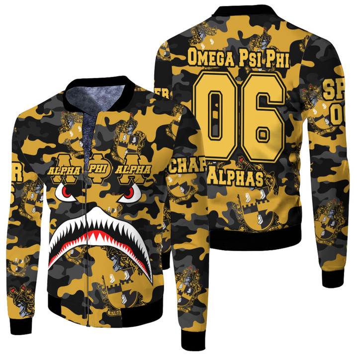 AmericansPower Clothing - Alpha Phi Alpha Full Camo Shark Fleece Winter Jacket A7 | AmericansPower