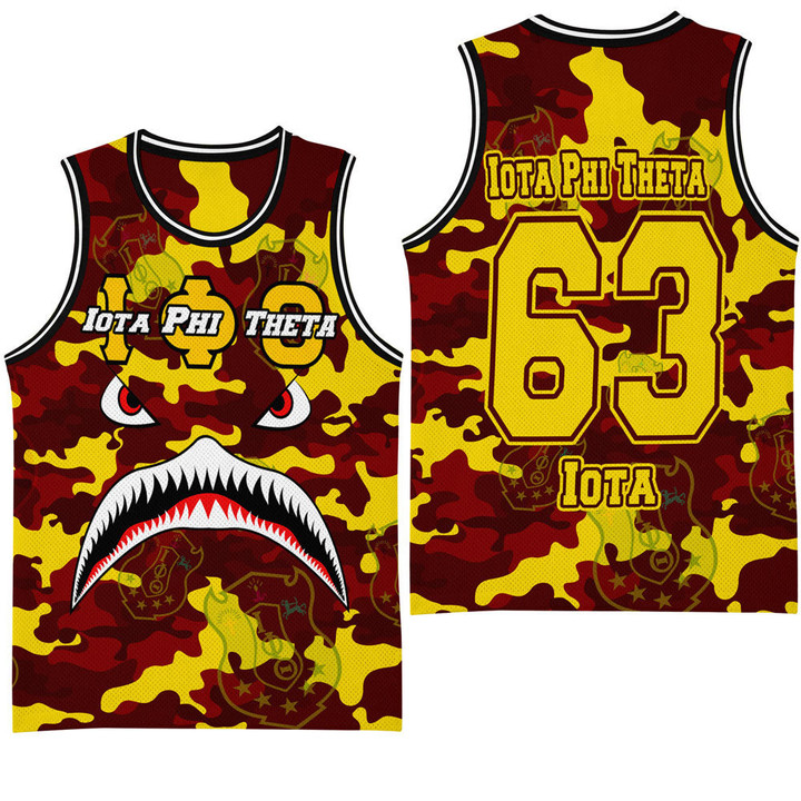1stScotland Clothing - Iota Phi Theta Full Camo Shark Basketball Jersey A7 | 1stScotland