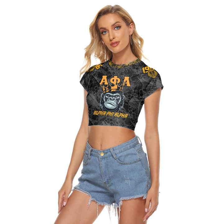 AmericansPower Clothing - Alpha Phi Alpha Ape Women's Raglan Cropped T-shirt A7 | AmericansPower