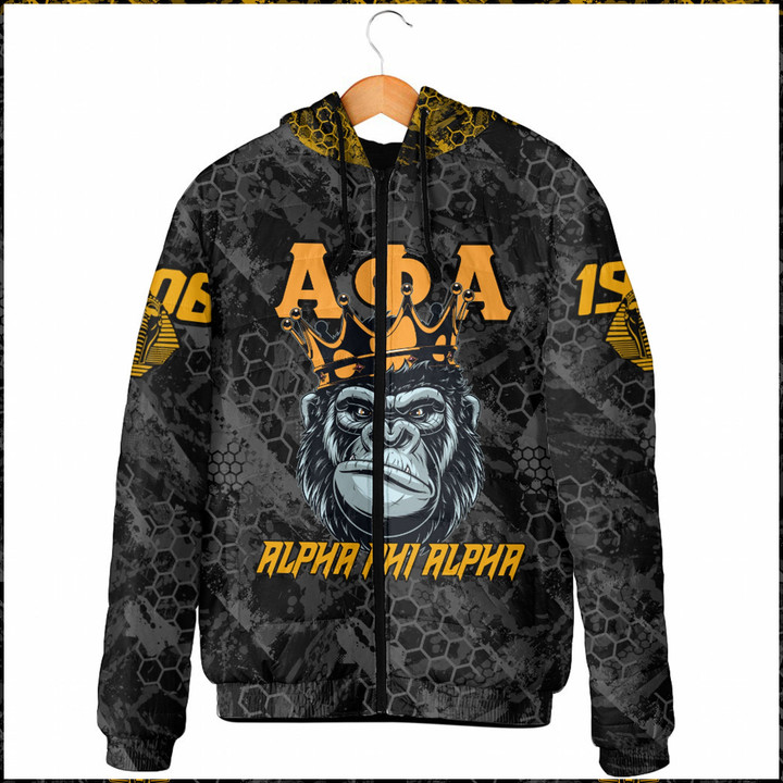 AmericansPower Clothing - (Custom) Alpha Phi Alpha Ape Hooded Padded Jacket A7 | AmericansPower