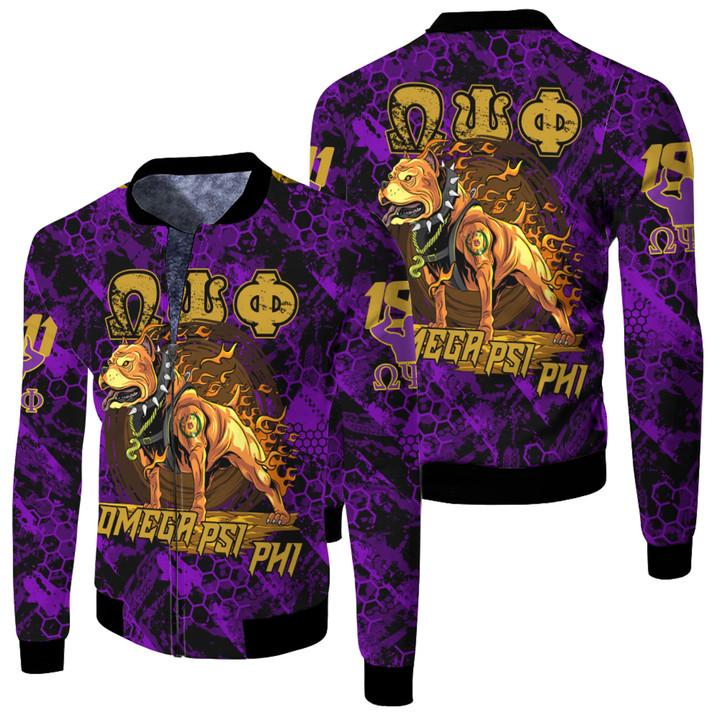 AmericansPower Clothing - Omega Psi Phi Dog Fleece Winter Jacket A7 | AmericansPower