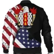 Abbott USA Bomber Jacket - Special Grunge Flag - American Family Crest | 1500 American Crests | Fast Shipping | Shipping Worldwide