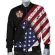 Abbott USA Bomber Jacket - Special Grunge Flag - American Family Crest | 1500 American Crests | Fast Shipping | Shipping Worldwide