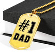 #1 Dad - Dog Tag Necklace A98