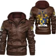 Wiser Germany Family Crest Zipper Leather Jacket A7