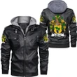 Zollner Germany Family Crest Zipper Leather Jacket | Over 2000 German Family Crests | Fast International Shipping