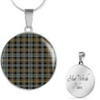 AmericansPower Jewelry - Campbell Argyll Weathered Tartan Circle Luxury Necklace A7 | AmericansPower