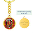 AmericansPower Jewelry - Scrymgeour Clan Tartan Crest Circle Pendant with Keychain Attachment A7 |  AmericansPower