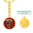 AmericansPower Jewelry - Fraser Modern Clan Tartan Crest Circle Pendant with Keychain Attachment A7 |  AmericansPower