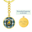 AmericansPower Jewelry - Campbell Dress Clan Tartan Crest Circle Pendant with Keychain Attachment A7 |  AmericansPower
