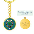 AmericansPower Jewelry - Irvine Ancient Clan Tartan Crest Circle Pendant with Keychain Attachment A7 |  AmericansPower