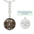 AmericansPower Jewelry - MacRae Hunting Weathered Clan Tartan Crest Circle Pendant with Keychain Attachment A7 |  AmericansPower