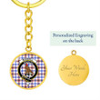AmericansPower Jewelry - Boswell Modern Clan Tartan Crest Circle Pendant with Keychain Attachment A7 |  AmericansPower