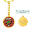 AmericansPower Jewelry - Grant Weathered Clan Tartan Crest Circle Pendant with Keychain Attachment A7 |  AmericansPower