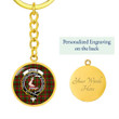 AmericansPower Jewelry - Ainslie Clan Tartan Crest Circle Pendant with Keychain Attachment A7 |  AmericansPower