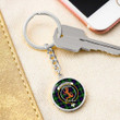 AmericansPower Jewelry - Sutherland Modern Clan Tartan Crest Circle Pendant with Keychain Attachment A7 |  AmericansPower