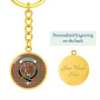 AmericansPower Jewelry - MacKinnon Ancient Clan Tartan Crest Circle Pendant with Keychain Attachment A7 |  AmericansPower