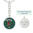 AmericansPower Jewelry - Armstrong Ancient Clan Tartan Crest Circle Pendant with Keychain Attachment A7 |  AmericansPower