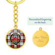 AmericansPower Jewelry - MacDuff Dress Modern Clan Tartan Crest Circle Pendant with Keychain Attachment A7 |  AmericansPower