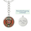 AmericansPower Jewelry - MacDougall Ancient Clan Tartan Crest Circle Pendant with Keychain Attachment A7 |  AmericansPower