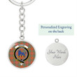 AmericansPower Jewelry - Bruce Ancient Clan Tartan Crest Circle Pendant with Keychain Attachment A7 |  AmericansPower