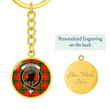AmericansPower Jewelry - Turnbull Dress Clan Tartan Crest Circle Pendant with Keychain Attachment A7 |  AmericansPower