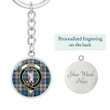 AmericansPower Jewelry - Napier Modern Clan Tartan Crest Circle Pendant with Keychain Attachment A7 |  AmericansPower