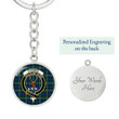 AmericansPower Jewelry - Forbes Ancient Clan Tartan Crest Circle Pendant with Keychain Attachment A7 |  AmericansPower