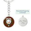 AmericansPower Jewelry - Skene Modern Clan Tartan Crest Circle Pendant with Keychain Attachment A7 |  AmericansPower