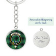 AmericansPower Jewelry - MacArthur Ancient Clan Tartan Crest Circle Pendant with Keychain Attachment A7 |  AmericansPower