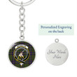 AmericansPower Jewelry - MacMillan Hunting Modern Clan Tartan Crest Circle Pendant with Keychain Attachment A7 |  AmericansPower