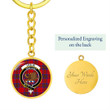 AmericansPower Jewelry - Leslie Modern Clan Tartan Crest Circle Pendant with Keychain Attachment A7 |  AmericansPower