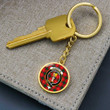 AmericansPower Jewelry - Chisholm Modern Clan Tartan Crest Circle Pendant with Keychain Attachment A7 |  AmericansPower