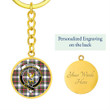 AmericansPower Jewelry - Stewart Dress Modern Clan Tartan Crest Circle Pendant with Keychain Attachment A7 |  AmericansPower